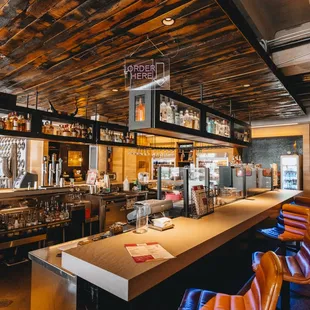 Grab a seat at the bar and enjoy a tasty meal!