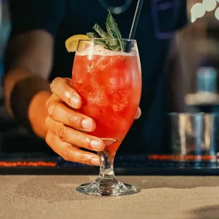 Enjoy a handcrafted cocktail or mocktail at Bar MOXY!