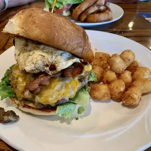 1/2 lb. Big Mo Burger-  add an egg &amp; side of tator tots