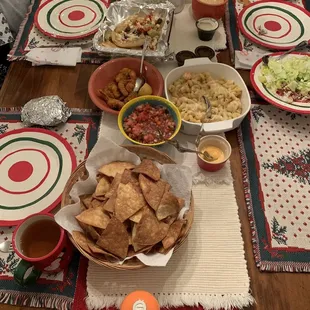 Take out: lobster mac, margarita flatbread, crab dip, firecracker shrimp, wedge salad.