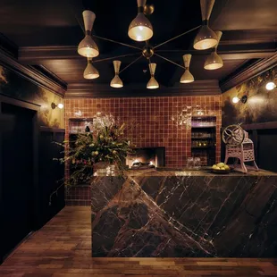 the interior of the restaurant