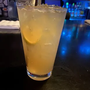 a glass of lemonade