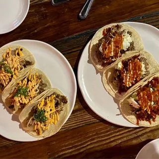 Two BBQ Brisket Tacos