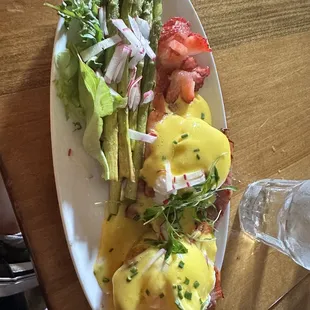 Eggs Benedict; they were delicious!!!