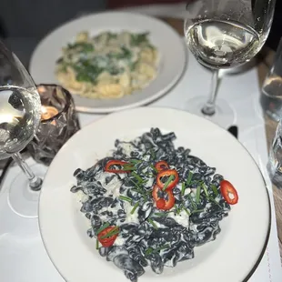 Squid Ink Campanelle, Orecchiette
