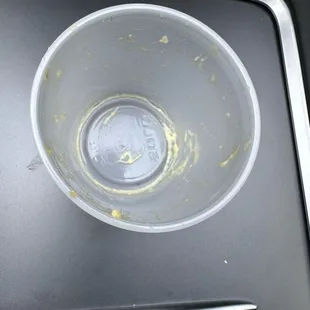 The remains of the potato salad