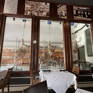 Dry age room next to the dining room