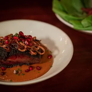 a plate of food on a table