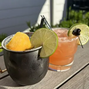 Mango mule and watermelon cooler