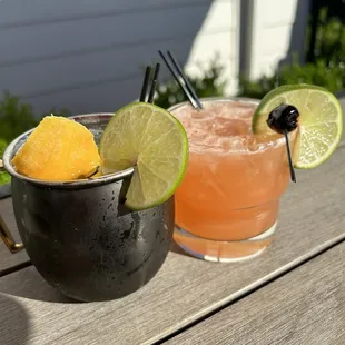 Mango mule and watermelon cooler