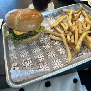 Burger and fries nothing special