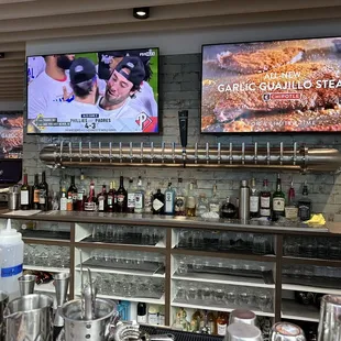 Love the bar area with multiple TVs for sports