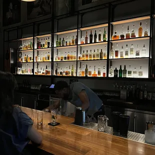 Extensive selection of whiskeys