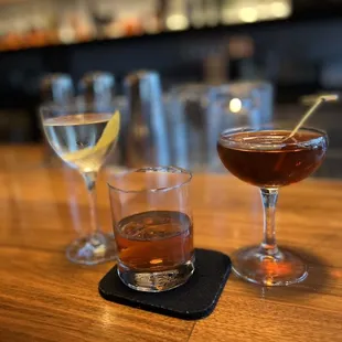 Manhattan, Sazerac, Vesper (Happy Hour $10)