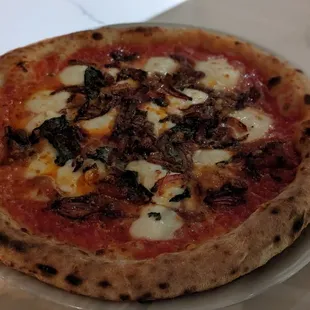 Pizza with pancetta