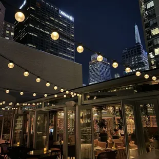 Look into the restaurant