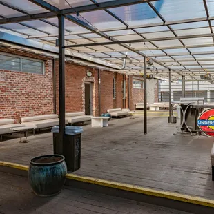 the outdoor seating area