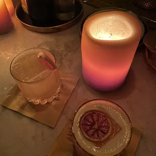 Top: Nortenos cocktail Bottom: C. Arthur cocktail