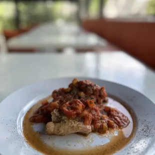 a plate of food on a table