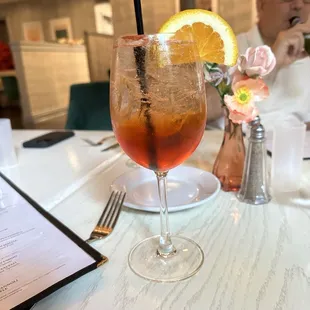 Delicious Aperol Spritz.