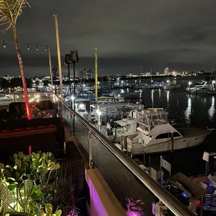 Views from rooftop bar.