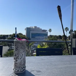 Patio area facing beach side