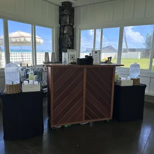 Another Full bar set up with the new mahogany bar!