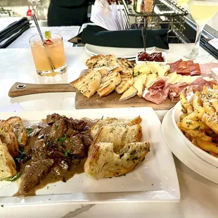 Steak Tips, Truffle Fries, Antipasti (Suggested for 2)