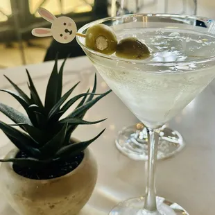 Martini with cute Easter bunny for Easter!