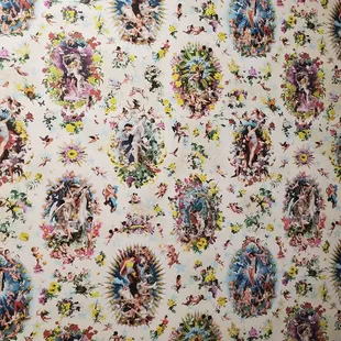 Funky bathroom wallpaper