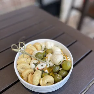 a bowl of food on a table