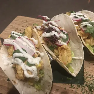 Calamari street tacos.... yummy.