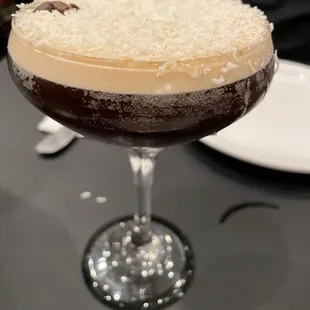 Expresso martini with parmigiana