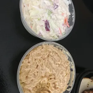 Coleslaw and mac &amp; cheese