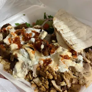 Mixed shawarma plate