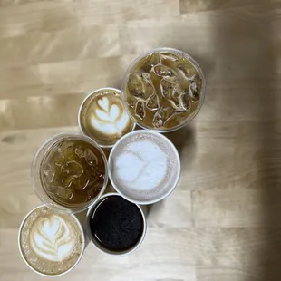 four different types of coffee