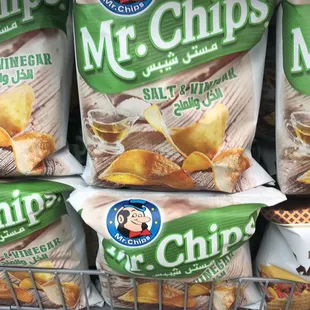 a display of chips