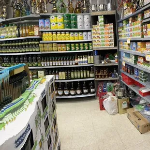 a wide aisle of products