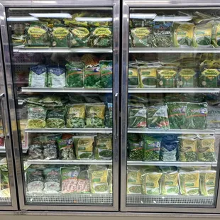 a display of vegetables