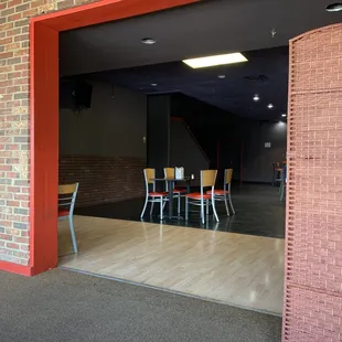 open doorway to dining room