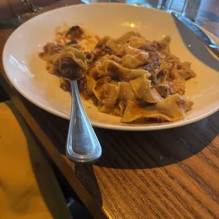 Pasta with lamb ragu