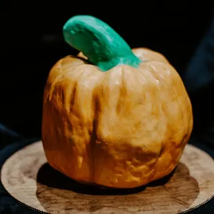 a carved pumpkin