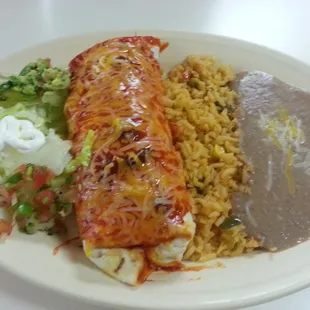 Chicken burrito lunch special