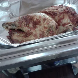 1/2 pollo enchilado al horno