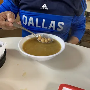 The broth is really good