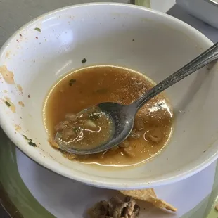 El consome estaba muy rico