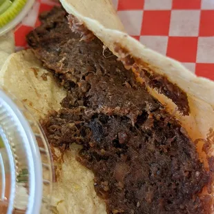 a close up of a sandwich