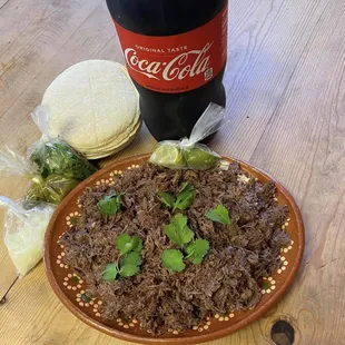 Combo #3: 1 -2LT Drink, 2 lbs of beef cheek, 30ct tortillas