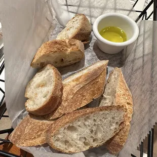 Complimentary bread and oil