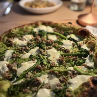 Broccolini and Salsiccia Pizza